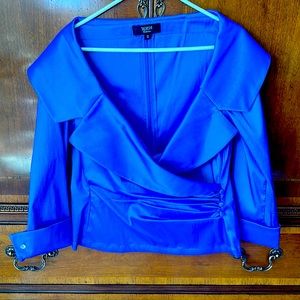 Tadashi Collection evening top with plunging front neckline, size 12